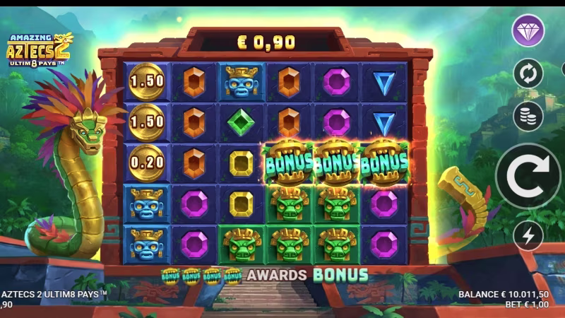 Amazing Aztecs 2 Ultim8 Pays™ In-game screen