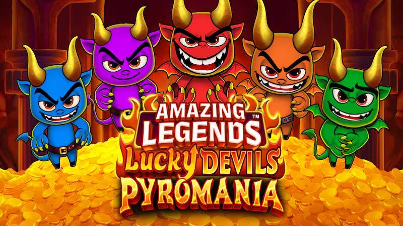 Amazing Legends™ Lucky Devil’s Pyromania slot game logo