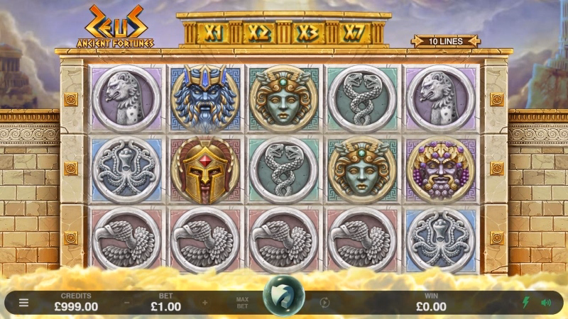 Image of Ancient Fortunes Zeus game in play