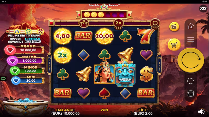Aztec Inferno: Gold Eruption™ capture d'écran du jeu