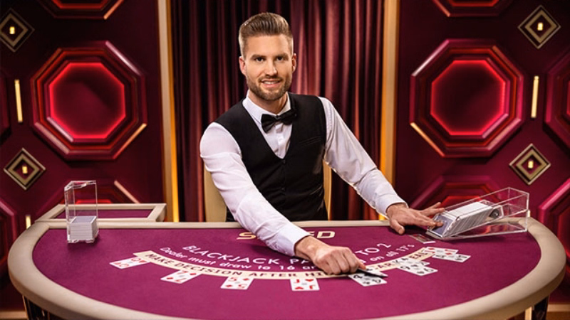 image of a blackjack live dealer