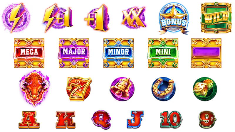 Blazing Bison Gold Blitz Ultimate DOUBLE X™  In-game Symbols Screenshot