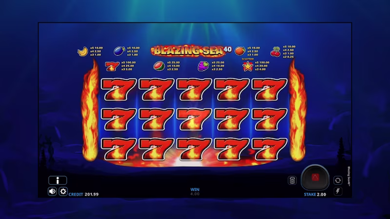 Blazing Sea 40™ In-game Features Screenshot