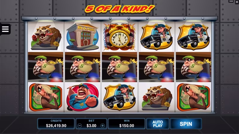Bust the Bank in game screen shot 5 of a kind
