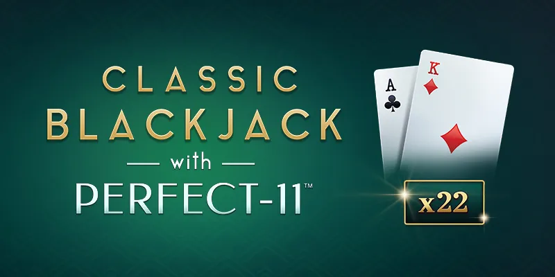 Classic Blackjack with Perfect-11™ logo