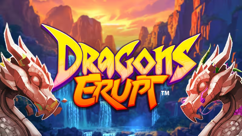 Image of online slot game logo: Dragons Erupt™