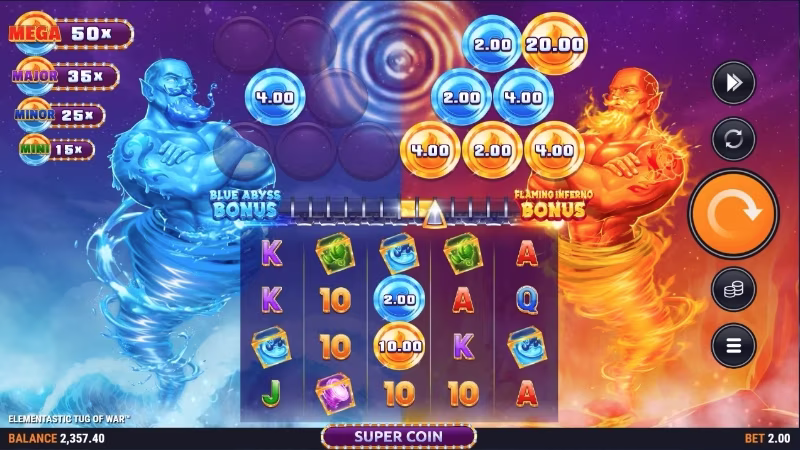 Elementastic Tug of War™   In-game Features Screenshot