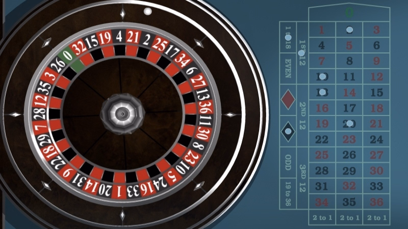 inplay view of European Roulette game by Games Global