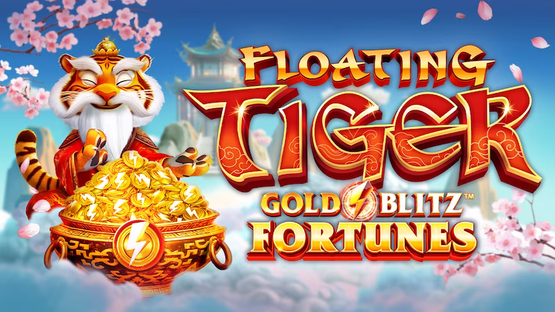 Floating Tiger Gold Blitz™ Fortunes Slot Game Logo at Spin Casino