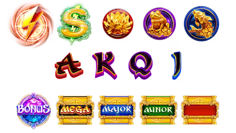 Floating Tiger Gold Blitz™ Fortunes  Slot Game symbols