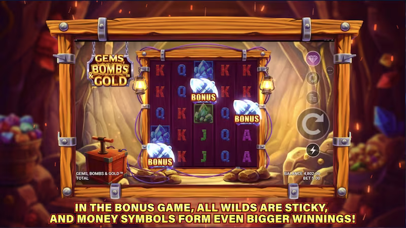 Gems, Bombs & Gold™ capture d'écran du jeu
