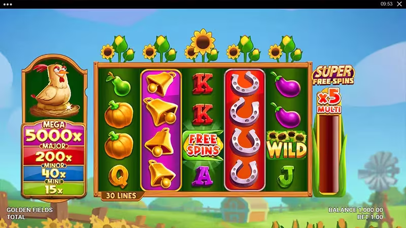 Golden Fields in game screen
