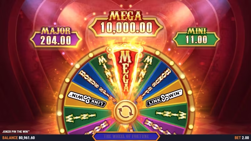 Joker Pin the Win™ Wheel of Fortune screen