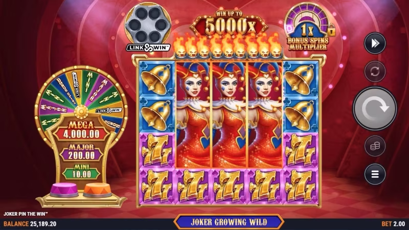 Joker Pin the Win™ In-game play Joker Growing Wild screen shot