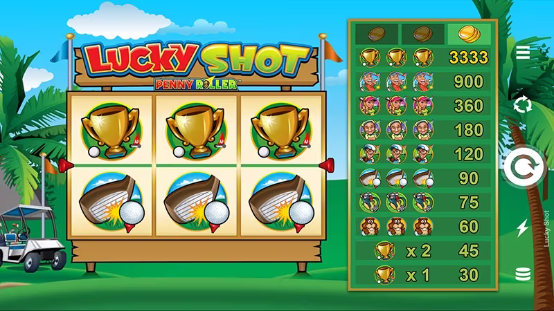 Lucky Shot pokies In-game screen