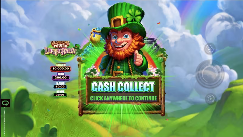 Magnificent Power Leprechaun™ In-game cash collect screen