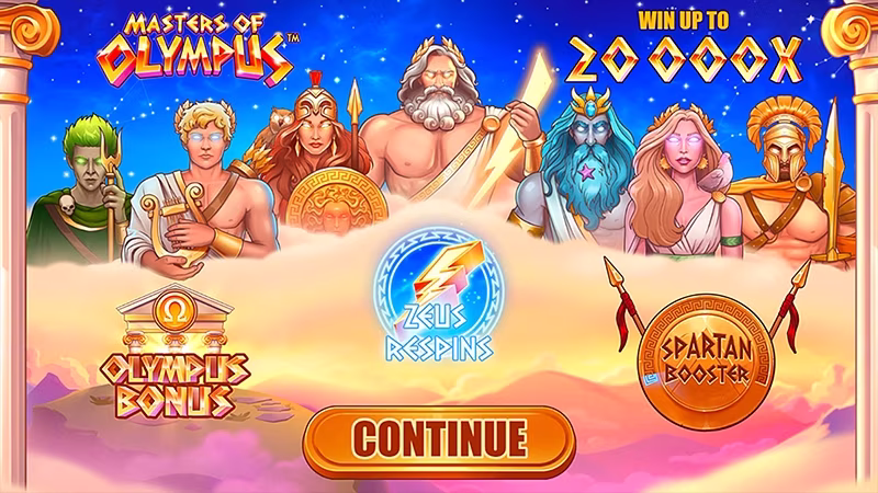 Masters Of Olympus™ pokies In-game feature screen