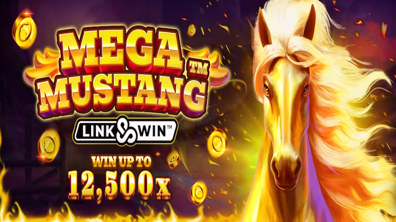Image of online slot game logo: Mega Mustang™ 