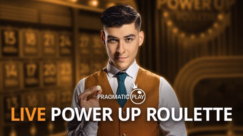 Pragmatic Play Power Up Roulette with male dealer