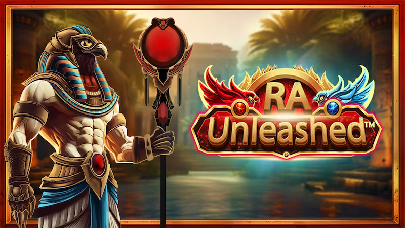 Image of online slot game logo: Ra Unleashed™