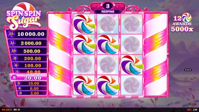 Spin Spin Sugar pokies In-game Link&Win™ feature screen
