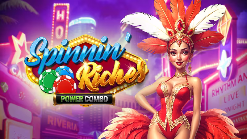 Image du logo du jeu de machine à sous en ligne : Spinnin’ Riches POWER COMBO™