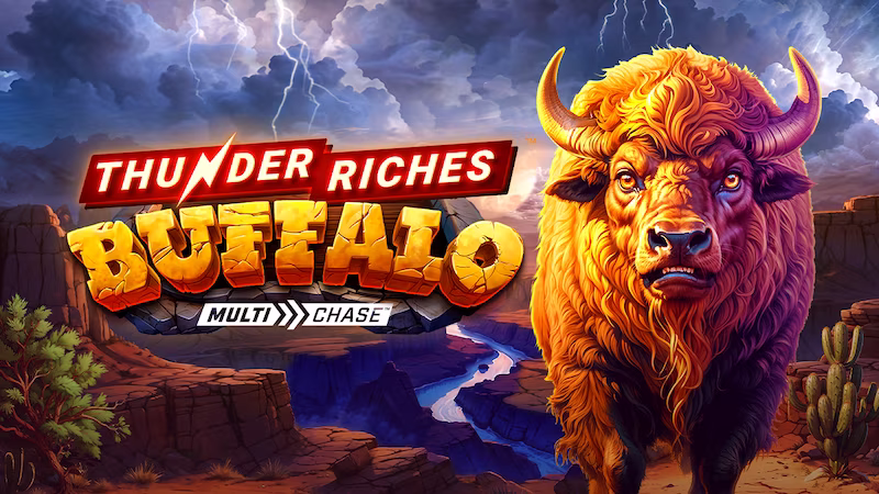 Thunder Riches: Buffalo™  Slot Game Logo at Spin Casino
