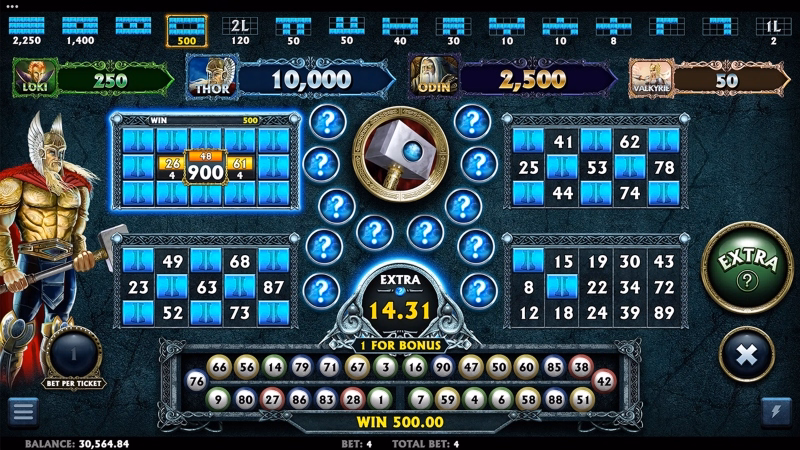 Image of Thunderstruck II Video Bingo in game