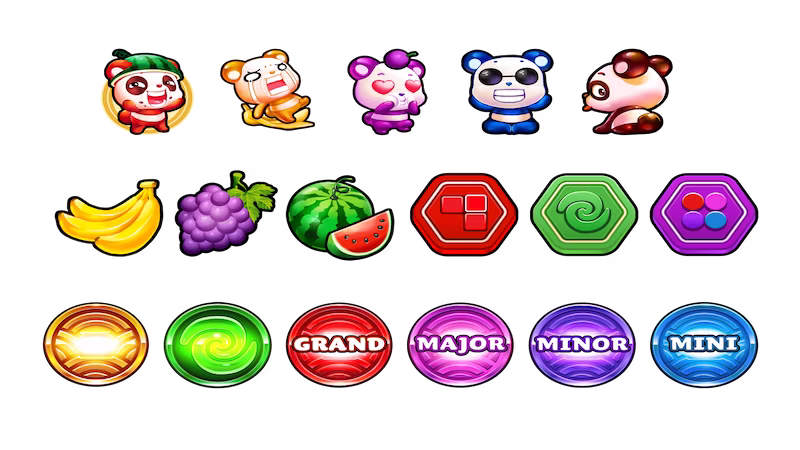 Wacky Panda Power Combo™ online slots game symbols