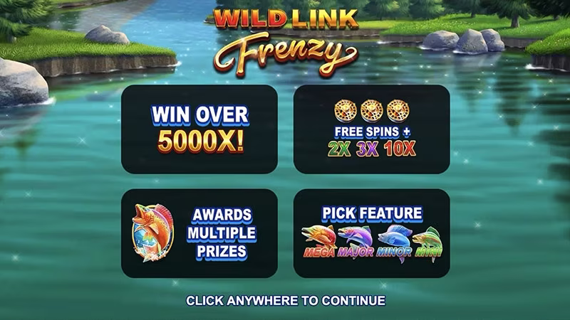 Wild Link Frenzy feature In-game intro screen