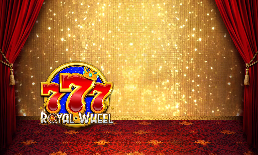 777 Royal Wheel on stage with gold curtain