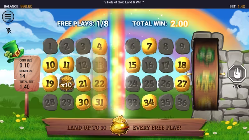 Imagen del juego 9 Pots of Gold™ Land & Win™ -  jugadas gratis