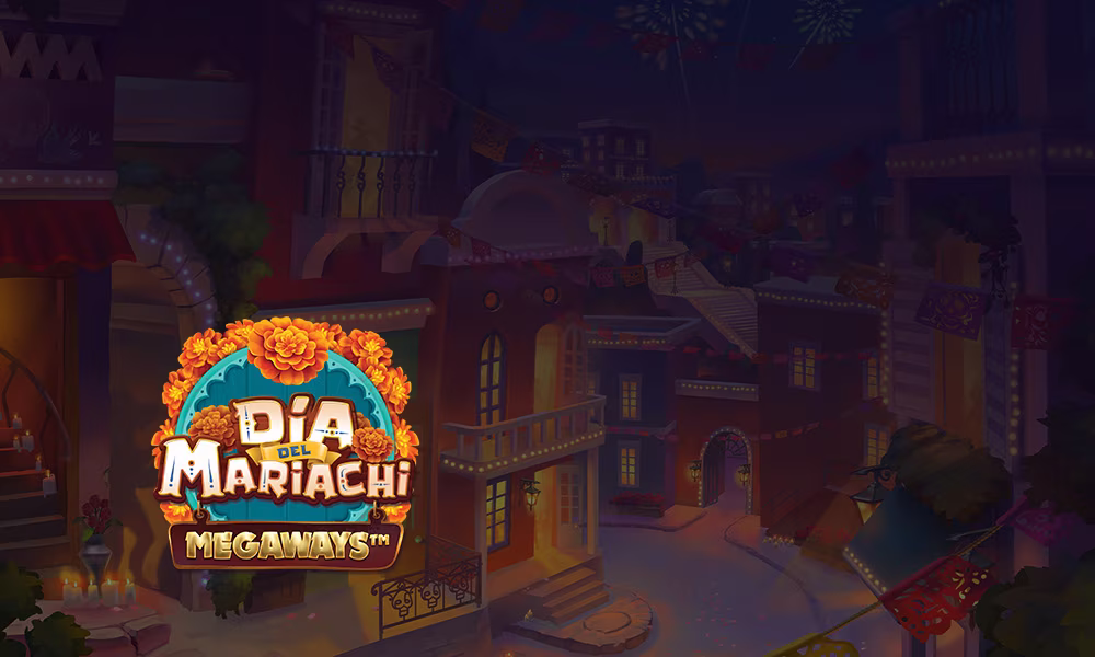Imagen de fondo y logotipo de Dia del Mariachi MEGAWAYS™